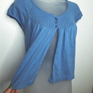 Vintage Y2K Mossimo Babydoll Sweater Top Cardigan Henley Bella Swan Large Fairy